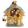 Blue Sky Ceramics Ceramic Bumbling Bee Bungalow Candle House, Blue (20499) view 1