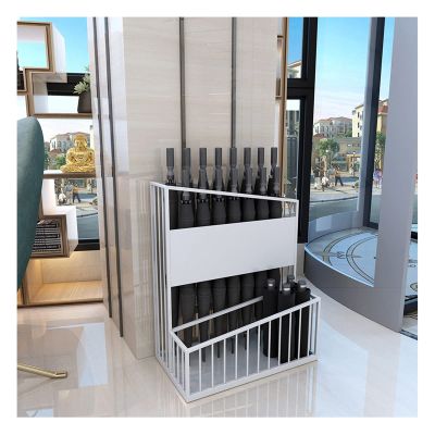 Umbrella Rack Hua Modern and Simple Umbrella Stand, Metal White Umbrella Bucket, Suitable for Home Business Hotel Lobby, with Drainage Holes, 3 Sizes (Size : 36x25x50cm)