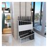 Umbrella Rack Hua Modern and Simple Umbrella Stand, Metal White Umbrella Bucket, Suitable for Home Business Hotel Lobby, with Drainage Holes, 3 Sizes (Size : 36x25x50cm) view 1