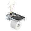 Tiger Toilet roll Holder with Shelf, Stainless Steel, Chrome, BxHxT: 24 x 10 x 11,6 cm view 2