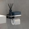 Tiger Toilet roll Holder with Shelf, Stainless Steel, Chrome, BxHxT: 24 x 10 x 11,6 cm view 3