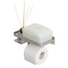 Tiger Caddy Toilet Roll Holder with Practical Shelf Stainless Steel Toilet Roll Holder with Shelf for Smartphone or Box for Wet Toilet Paper Colour: Brushed Stainless Steel view 1