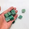 11pc 15mm-20mm Natural Polished Green Aventurine Crystal Cube Tumble Stones view 2