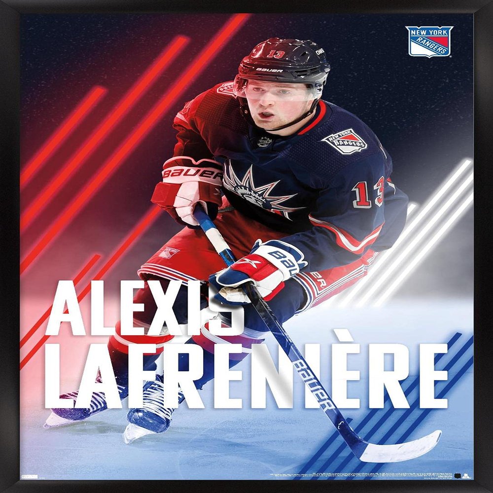 Trends International NHL New York Rangers - Alexis Lafrenire 20 Wall Poster, 34L x 22.4W, Black Framed Version