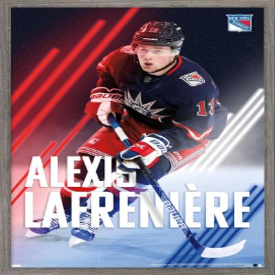 Trends International NHL New York Rangers - Alexis Lafrenire 20 Wall Poster, 34L x 22.4W, Barnwood Framed Version
