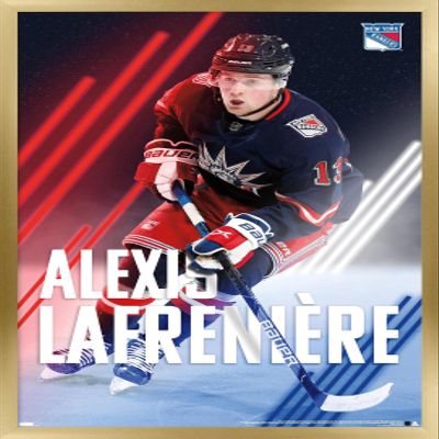Trends International NHL New York Rangers - Alexis Lafrenire 20 Wall Poster, 34L x 22.4W, Gold Framed Version
