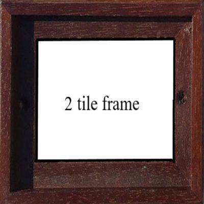 2 Tile Hardwood Brown Frame : 11cm x 14cm (2 Tile brown Hardwood Frame)