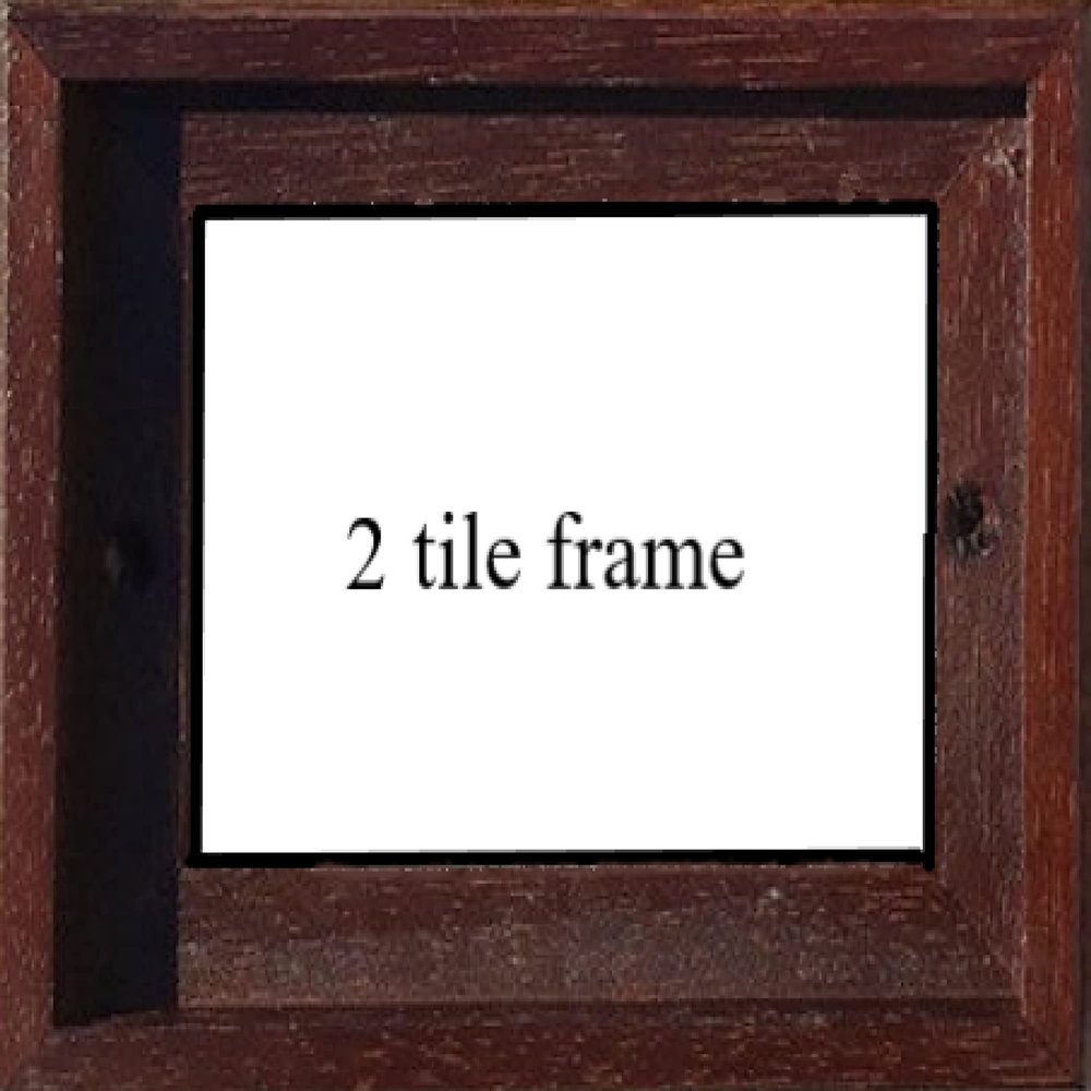 2 Tile Hardwood Brown Frame : 11cm x 14cm (2 Tile brown Hardwood Frame)