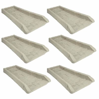 6 Pcs Decorative Rain Gutter Downspout Splash Block SB24 - Stone Light Taupe