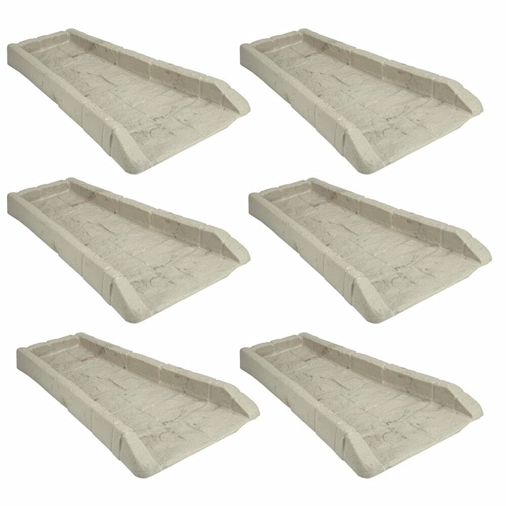 6 Pcs Decorative Rain Gutter Downspout Splash Block SB24 - Stone Light Taupe