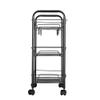 Urban Lifestyle 3 Tier Mesh All Purpose Utility Rolling Storage Cart, Black view 2