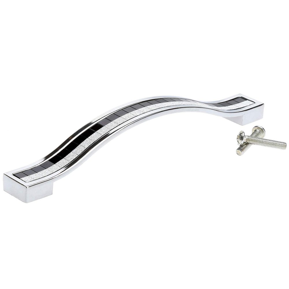 YUNSI Creative Handles 1pc 96/128/160mm Furniture Handle Diamond Crystal Alloy Cabinet Handle and Knob Cupboard Kitchen Wardrobe Drawer Pull Handle Hardware Handle(Black 128mm)