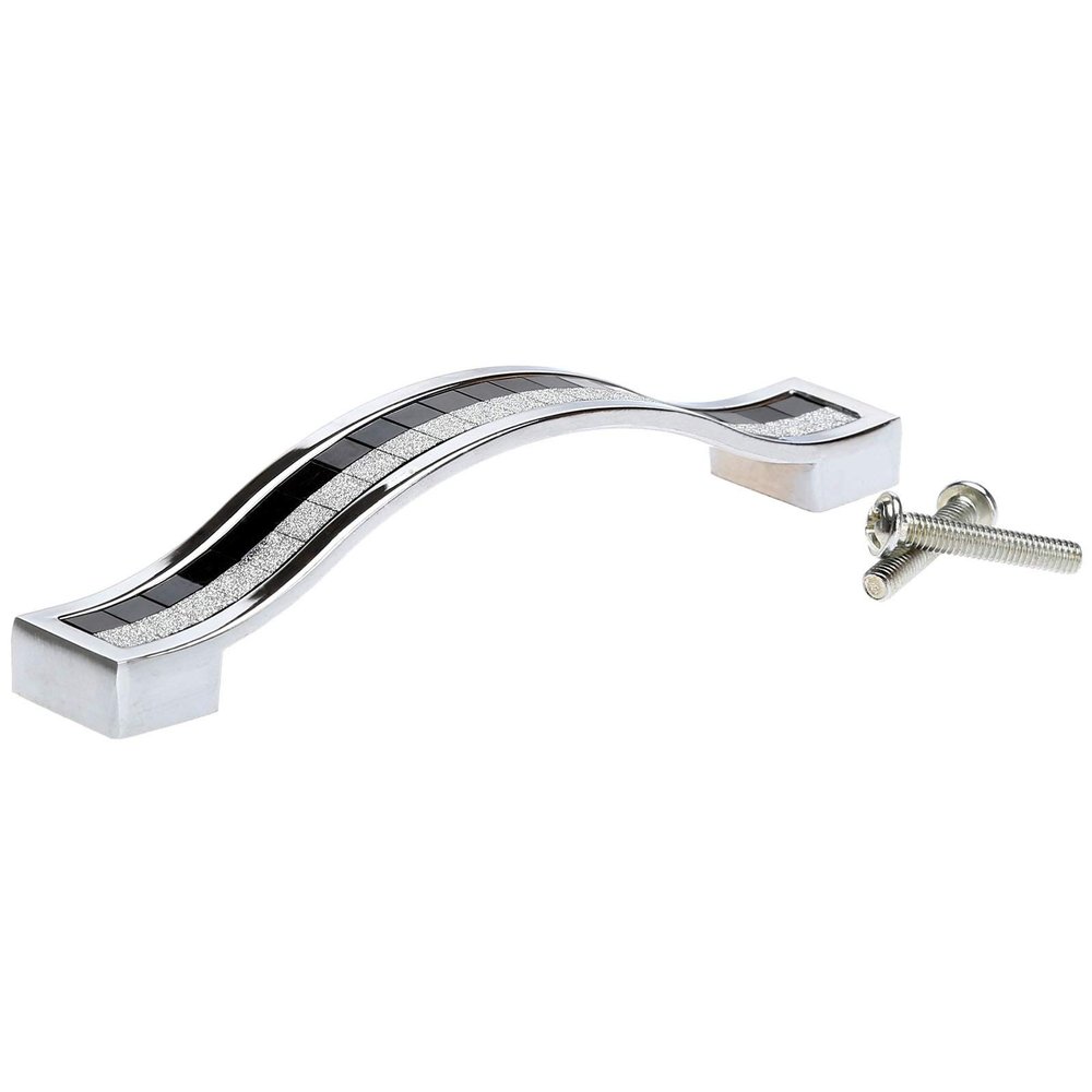 YUNSI Creative Handles 1pc 96/128/160mm Furniture Handle Diamond Crystal Alloy Cabinet Handle and Knob Cupboard Kitchen Wardrobe Drawer Pull Handle Hardware Handle(Black 96mm)