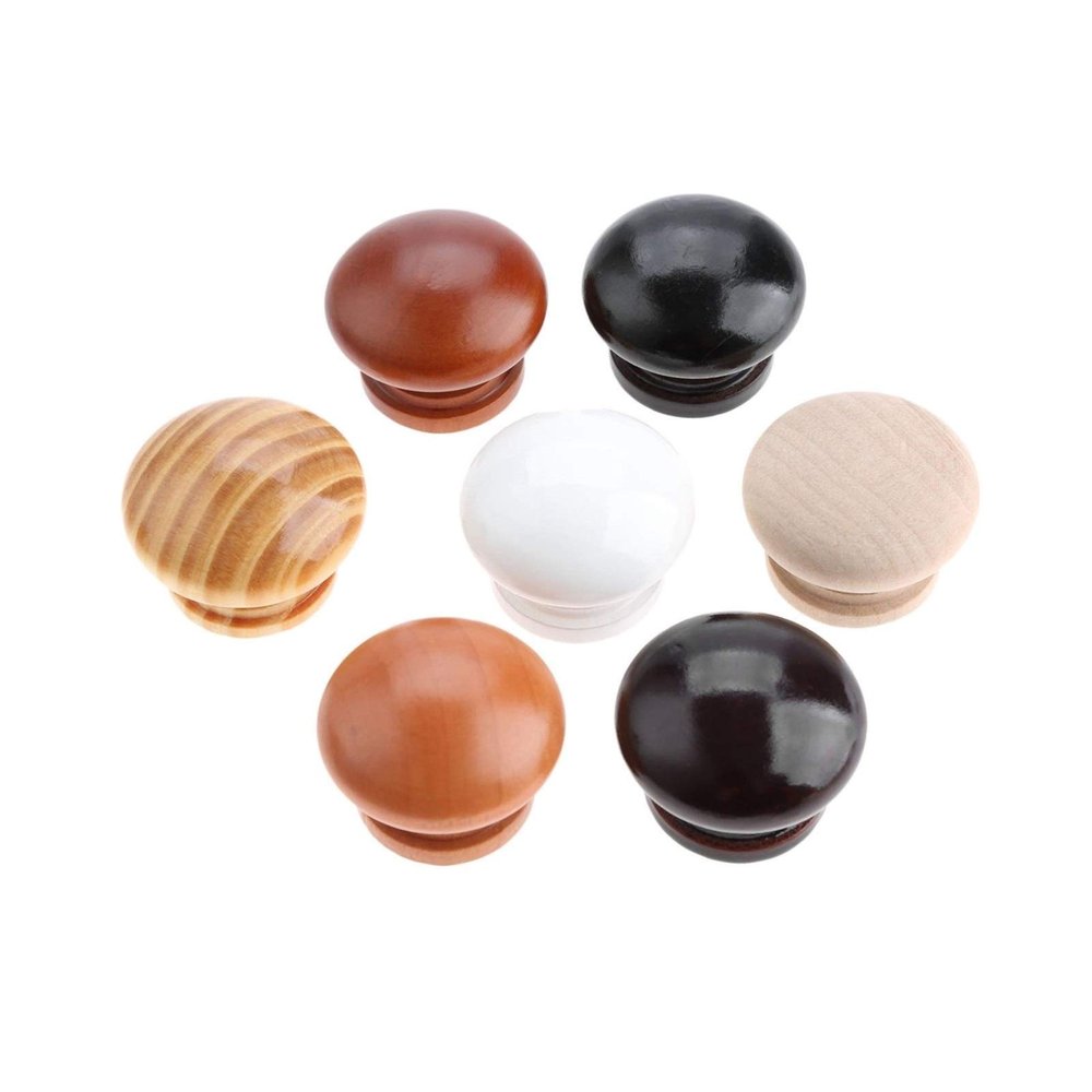 YUNSI Creative Handles 5pcs Wood Cabinet Drawer Wardrobe Knobs Wooden Furniture Handles Cabinet Knobs and Handles Kitchen Door Pulls Furniture Hardware Hardware Handle(C)