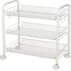 Urban Lifestyle 3 Tier Mesh All Purpose Utility Rolling Storage Cart, White view 1