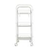 Urban Lifestyle 3 Tier Mesh All Purpose Utility Rolling Storage Cart, White view 2