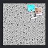 PinPix ArtToFrames 12x12 Custom Cork Bulletin Board Bk Seemless Flower Poster Board Has a Fabric Style Canvas Finish, Framed in Satin Black (PinPix-122) view 1