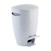 Bath Bliss 5 Liter Step Pedal Trash Bin | Soft Close Lid | Hands Free | Small Waste Basket | Garbage Can | Contemporary Design | Bathroom | Office | Dorm | White view 1