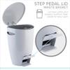 Bath Bliss 5 Liter Step Pedal Trash Bin | Soft Close Lid | Hands Free | Small Waste Basket | Garbage Can | Contemporary Design | Bathroom | Office | Dorm | White view 2