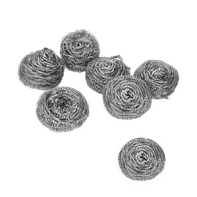Steel Wire, 6pcs Stainless Steel Scrubber Strong decontamination Power for Home Kitchen Bathroom Restaurants
