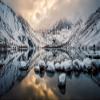 Niwo ART - Convict Lake, Removable Wall Mural | Self-Adhesive Large Wallpaper (64"x96") view 2
