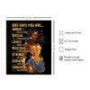 African American Woman - African American Wall Art for Girls - God Says You Are - Christian Wall Decor - Bible Verses - Black Art - Religious Gifts for Women - Inspirational Motivational Unframed view 2