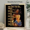 African American Woman - African American Wall Art for Girls - God Says You Are - Christian Wall Decor - Bible Verses - Black Art - Religious Gifts for Women - Inspirational Motivational Unframed view 4