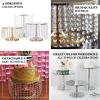 12'' Metal Crystal Cake Stand Cake Holder Cupcake Stand Dessert Tower Wedding Party Display with Acrylic Chains - Silver view 4