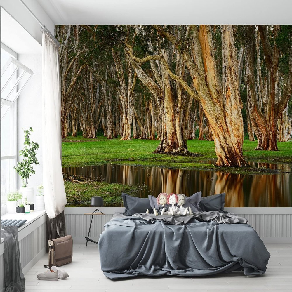 Niwo ART - Old Trees Swamp, Removable Wall Mural | Self-Adhesive Large Wallpaper (64"x96")