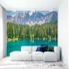 Niwo ART - Karersee Lake Dolomites Mountains Italy, Removable Wall Mural | Self-Adhesive Large Wallpaper (96"x144") view 3