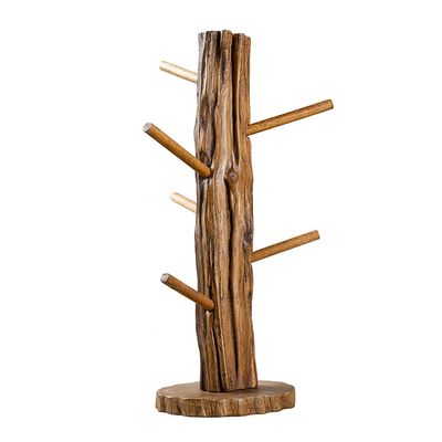 Coffee Mug Holder,Mug TreeMug Holder Made of Solid Wood,Solid Wood Tea Cup Holder High Foot Cup Holder Wooden Coffee Cup Holder,Mug Hook,Mug Stand,Coffee Cup Dryer with 6 Hooks