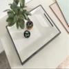 Kate and Laurel Ehrens Modern Wooden Tray, 13 x 17, Gray and White, Sophisticated Accent Tray for Farmhouse Decor view 4