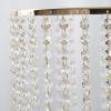 16'' Metal Crystal Cake Stand Cake Holder Cupcake Stand Dessert Tower Wedding Party Display with Acrylic Chains - Gold view 3