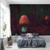 Niwo ART - Red Mushroom, Removable Wall Mural | Self-Adhesive Large Wallpaper (64"x96") view 1