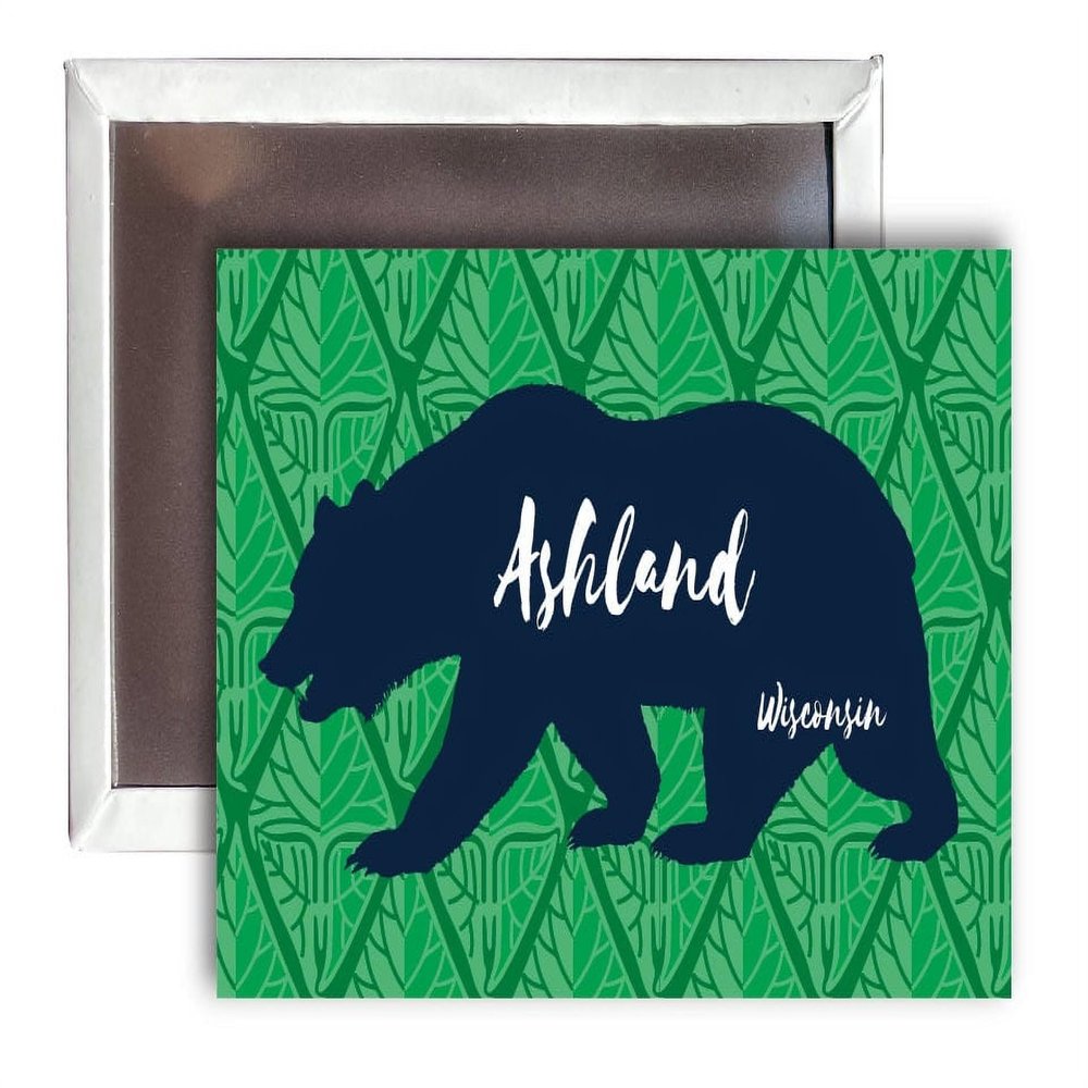 Ashland Wisconsin Souvenir 2x3-Inch Fridge Magnet Bear Design