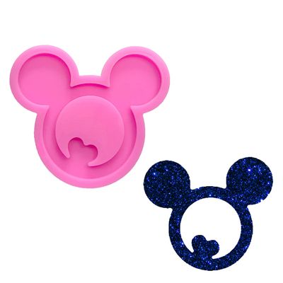 Shiny Glossy Mouse Hat and Heart Shape Keychain Silicone Molds