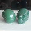 2'' Hand Carved Mixed Gemstone Crystal Skull Figurine Carving Home Decor (Green Aventurine) view 3