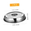 DOITOOL 2pcs Stainless Steel Food Covers Hoods for Bbq Teppanyaki and Camping for Keeping Dishes Warm and Fresh view 2