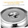 DOITOOL 2pcs Stainless Steel Food Covers Hoods for Bbq Teppanyaki and Camping for Keeping Dishes Warm and Fresh view 3