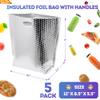 APQ Insulated Foil Bag with Handles, 11 x 8.5 x 5.5 Inches. 5 Pack Thermal Bags for Frozen Food. Metallized Foil Insulated Box Liners with Bubble Cushion. Insulated Shipping Bags for Food, Cosmetics view 2