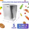 APQ Insulated Foil Bag With Handles, 12 x 10 x 9 Inches. 5 Pack Thermal Bags for Frozen Food. Metallized Foil Box Liners With Bubble Cushion. Shipping Bags for Food, Cosmetics view 2