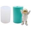 HELYZQ BAOKAJIXIRY 3D Astronaut Cake Ornaments Molds Clay Soap Silicone Mold for Cake Cupcakes Sugar Chocolate Jelly Decorations Baking Tools, Green, 6.5x7.9cm view 4