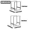 4PCS Plate Holders Organizer, Metal Dish Storage Dying Display Rack for Cabinet, Counter and Cupboard - Black 2 Small and 2 Large view 2