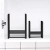 4PCS Plate Holders Organizer, Metal Dish Storage Dying Display Rack for Cabinet, Counter and Cupboard - Black 2 Small and 2 Large view 4