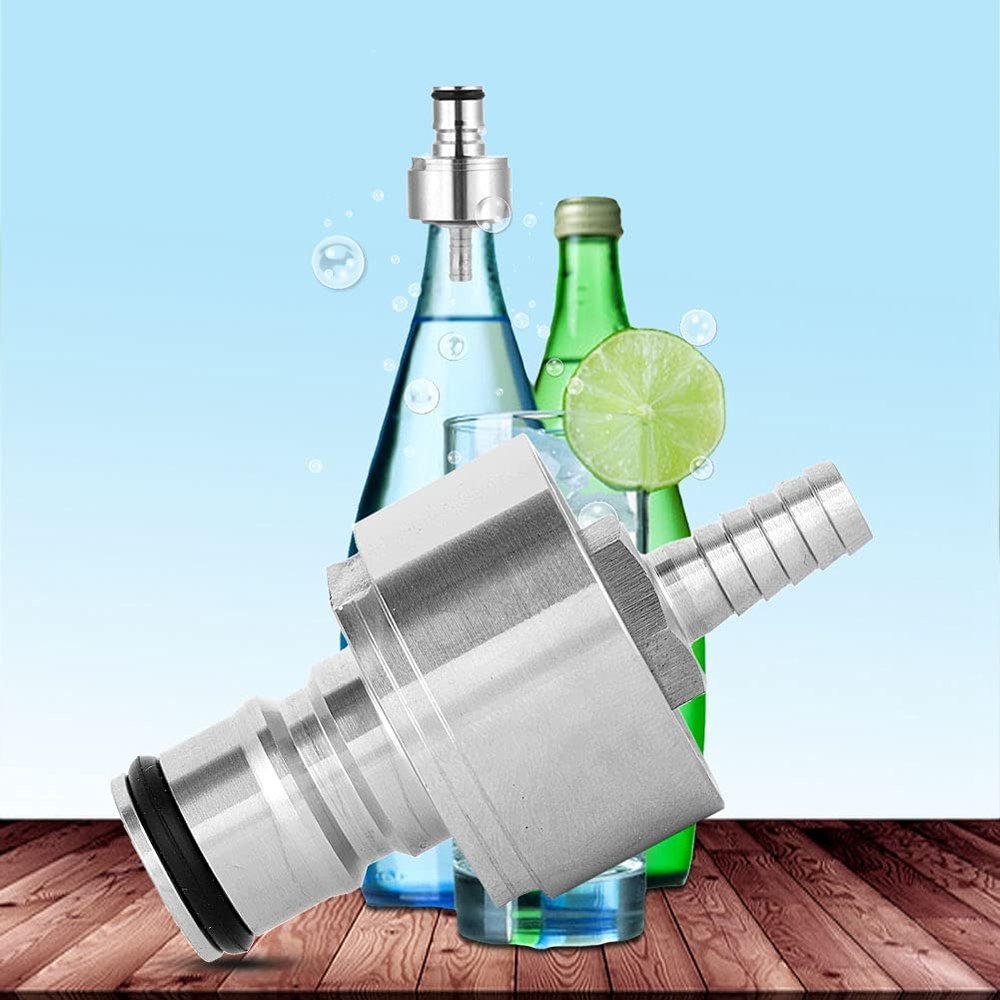 Carbonator CO2 Drink Keg Adapter, Stainless Steel Carbonation Lock Soda Carbonation Connector, Homemade Brew Beer Fast Soda Water Carbonate, for Soft PET Bottles/Homemade