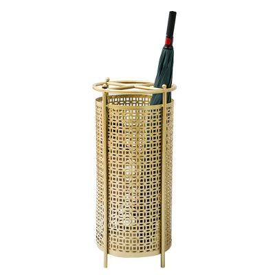 Umbrella Racks Golden Modern Umbrella Stand Holder, with 4 Hooks for Home Hotel Cafe Entrance Decoration Umbrella Basket, Can Hold 12-16 Umbrellas