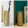 Umbrella Racks Golden Umbrella Stand Holder, Modern Metal Umbrella Basket with 4 Hooks in The Hotel Cafe, Saving Space, Can Hold 12-16 Umbrellas view 3