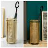 Umbrella Racks Golden Wrought Iron Umbrella Stand Holder, Retro Umbrella Basket Decorated at The Entrance of The Hotel Cafe, Saving Space, with 4 Hooks view 3