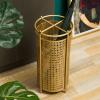 Umbrella Racks Golden Wrought Iron Umbrella Stand Holder, Retro Umbrella Basket Decorated at The Entrance of The Hotel Cafe, Saving Space, with 4 Hooks view 4