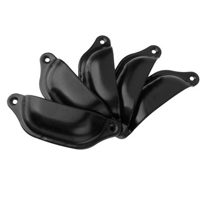 YUNSI Creative Handles Antique Cupboard Cabinet Cup Drawer Furniture Shell Pull Handle Black Pack of 10 Hardware Handle
